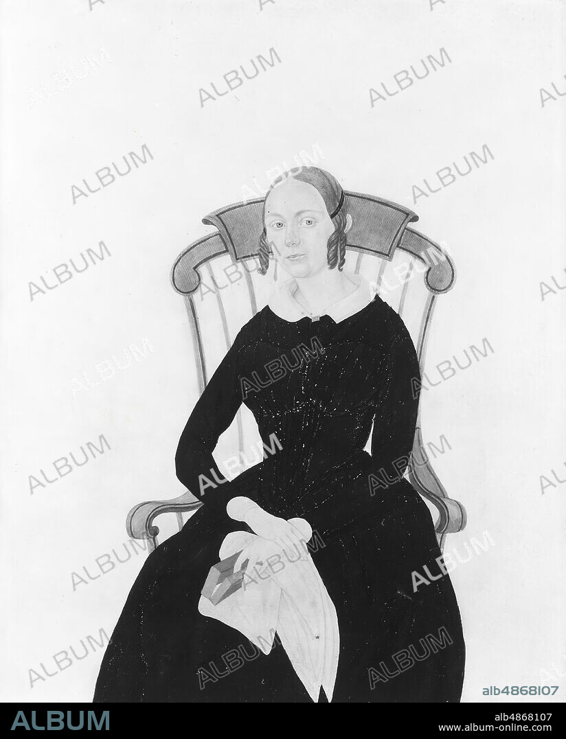 JANE ANTHONY DAVIS. Lady Seated in a Boston Rocker, .