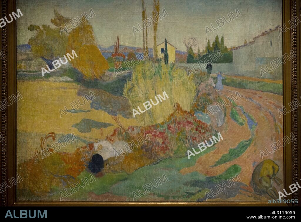 Paul Gauguin (1848-1903). Pintor postimpresionista francés. Paisaje de Arlés, 1888. Museo Nacional (National Museum). Estocolmo. Suecia.