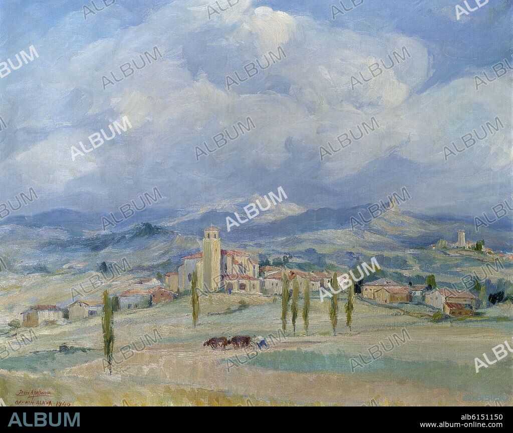JESUS APELLANIZ (1898-1969) JESUS LOPEZ APELLANIZ. ORENIN (ALAVA) - 1940 - O/L - 60X83 CM.