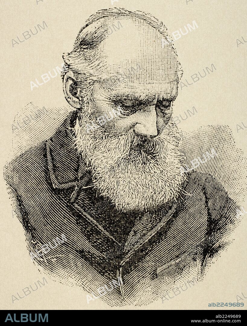 William Thomson, primer barón Kelvin (1824-1907) Físico y matemático británico. Grabado de la "Ilustración Artística", 1896.