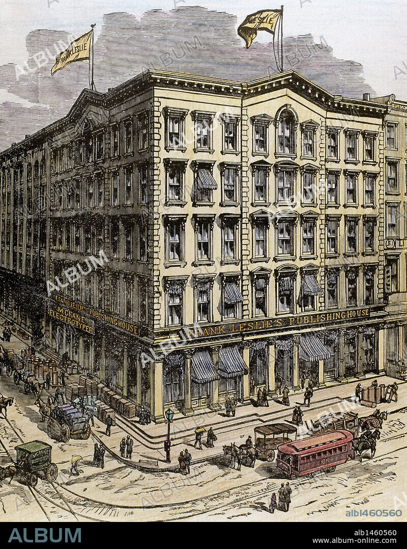 USA. New York. Frank Leslie's Publishing House. 1884. Colored engraving.