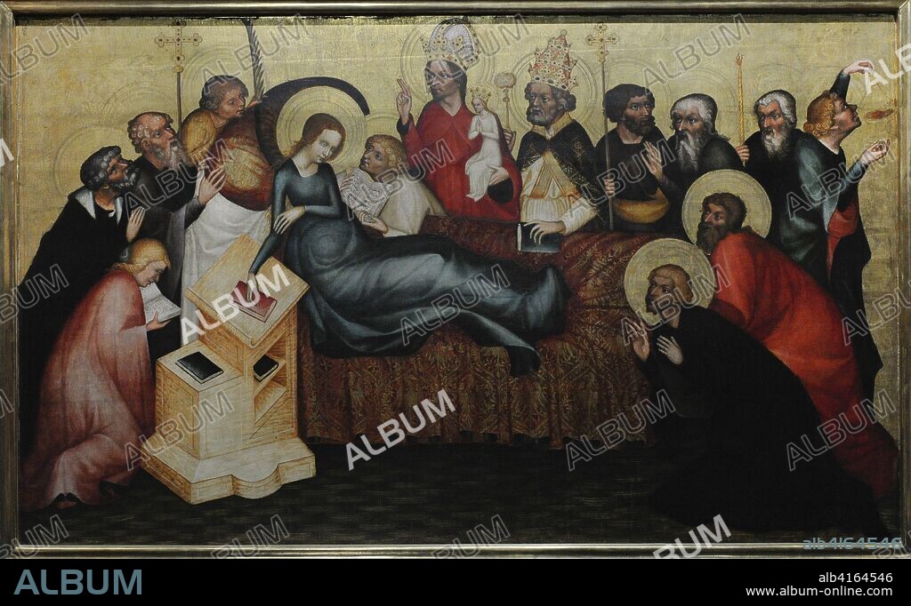 Master of the Altarpiece of Graudenz (late of 14th century-early 15th century). Polyptych from Graudenz. Detail of the Dormition of the Virgin. Pomerania, ca.1390. From the Chapel of the Teutonic Knights Castle in Graudenz (Poland). National Museum. Warsaw. Poland.