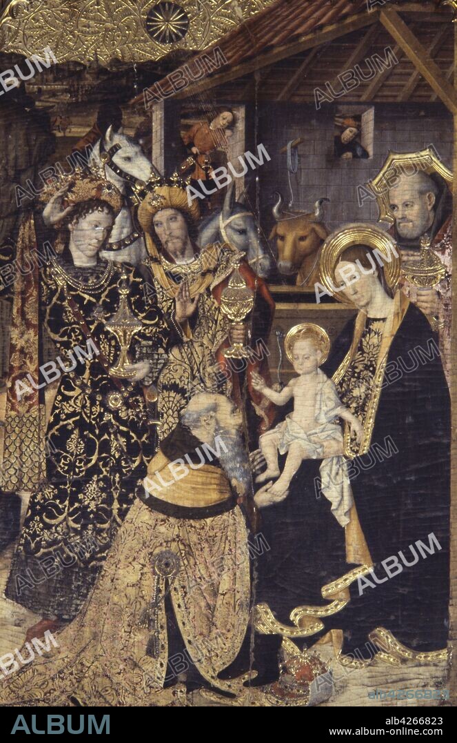 JAUME HUGUET. Detalle del retablo del Condestable don Pedro de Portugal o de la Epifanía, 1464-1465. Capilla de Santa Mónica de Barcelona.