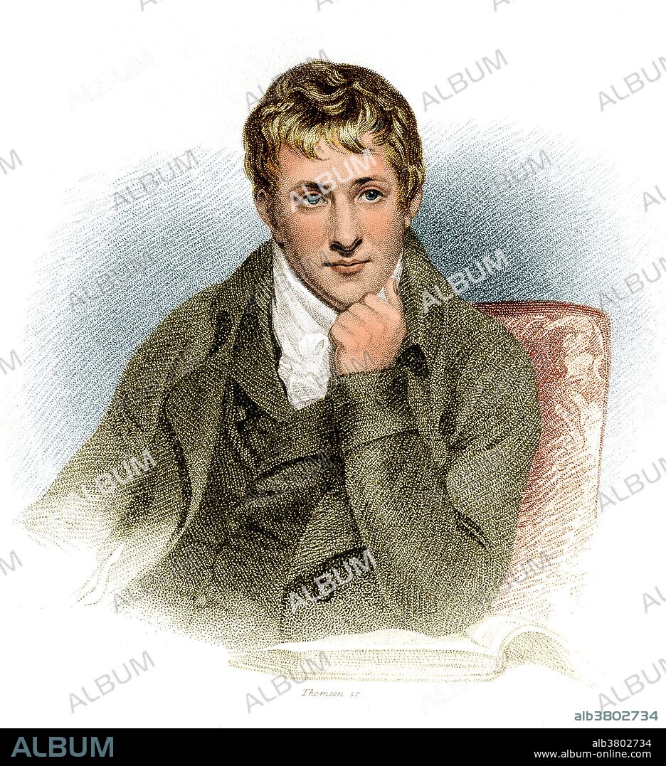 Engraving of the English chemist Sir Humphrey Davy by J. Thomson after a painting by H. Howard, c 1822. Humphry Davy (December 17, 1778 - May 29, 1829) is best known for his invention of the miner's safety lamp, also known as the Davy lamp, for use in coal mines. In 1807 and 1808, Davy discovered the elements potassium, sodium, calcium, barium, magnesium and strontium. Davy is also credited with the concept of allotropes, elements that are physically different due to their structural arrangements. He proposed that diamond was an allotrope of carbon. He also discovered nitrous oxide or laughing gas, which he suggested could be used as an anesthetic.