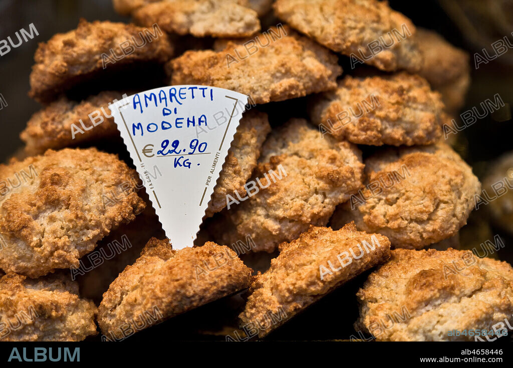 Modena, Historical shop "Antica Pasticceria San Biagio" (old pastry shop), in Emilia Centro road: the Modena macaroons which were very appreciated by Enzo Ferrari.