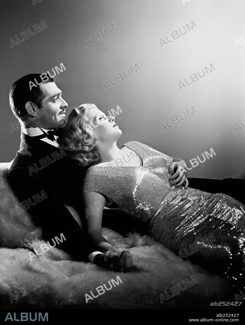 CLARK GABLE and JEAN HARLOW in SARATOGA, 1937, directed by JACK CONWAY. Copyright M.G.M / BULL, CLARENCE SINCLAIR.