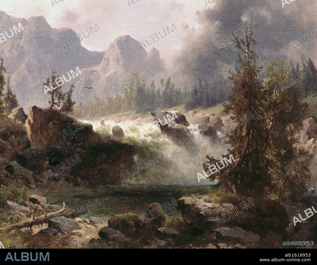 Rocky Mountain Stream  Albert Bierstadt (1830-1902 American).