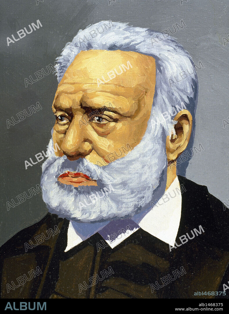 HUGO, Víctor (1802-1885). Escritor francés, máximo representante del romanticismo. Dibujo.
