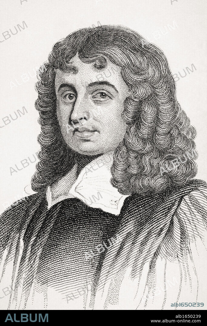 Isaac Barrow 1630-1677 English classical scholar theologian and mathematician From Old England's Worthies by Lord Brougham and others published London circa 1880's.