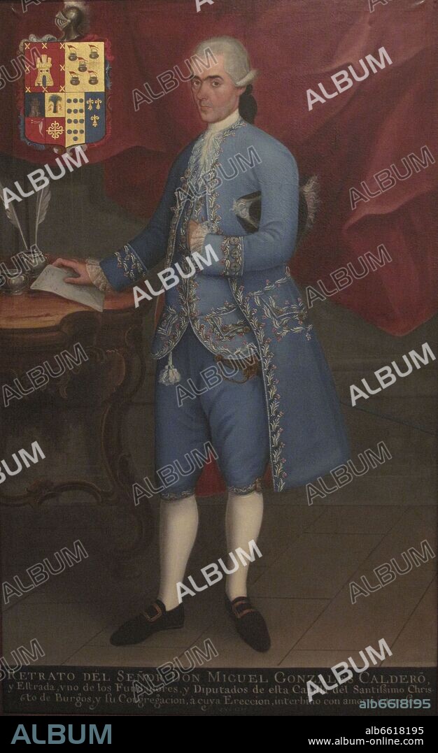JOSE JOAQUIN ESQUIVEL (1751-1800). MIGUEL GONZALEZ CALDERON Y ESTRADA - 1781 - O/L - PINTURA BARROCA.