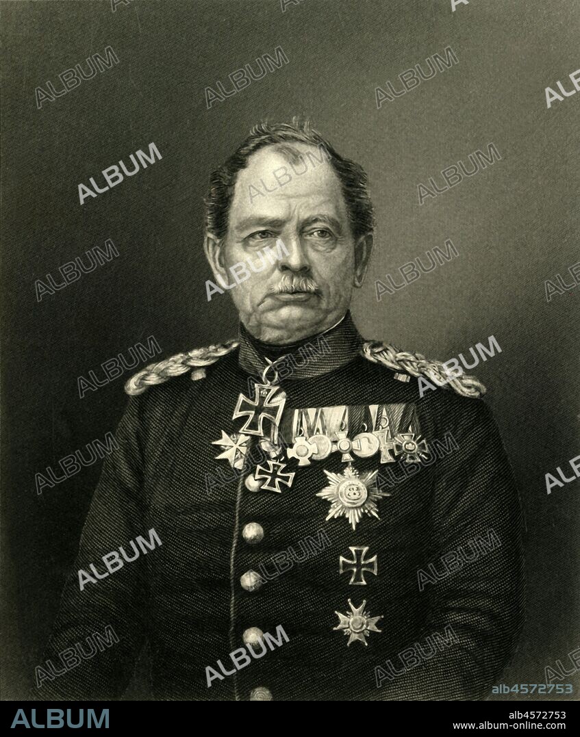 COOK. 'General Von Werder', c1872. Portrait of Prussian general Karl Wilhelm Friedrich August Leopold Graf von Werder (1808-1887). From "The Franco-Prussian War: its causes, incidents and consequences", Volume II, by Captain H M Hozier. [William Mackenzie, London, 1872].