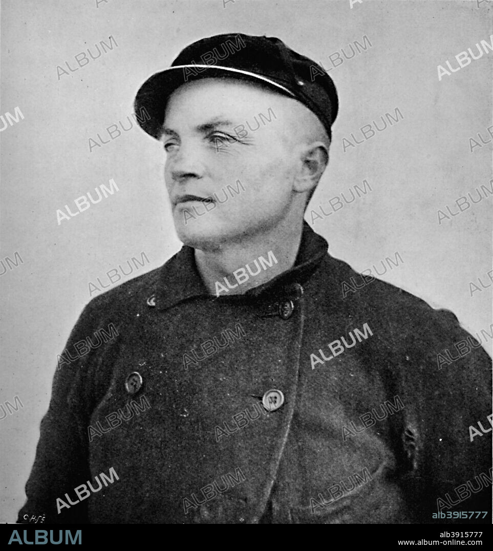 'Lars Pettersen', 1895, (1897). Lars Pettersen (born in 1860) was a Norwegian explorer who took part to the  three year expedition (1893-1896) aboard the 'Fram' led by Fridtjof Nansen. He was the  second engineer of the Fram. From Farthest North, Vol. 1 by Fridtjof Nansen. [Archibald Constable and Company, London, 1897].