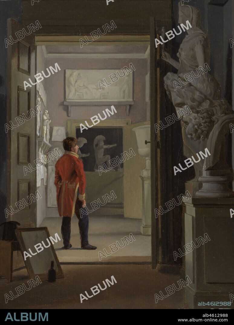 ADAM AUGUST MÜLLER. The Hall of Antiquities at Charlottenborg Palace, Copenhagen, 1830.