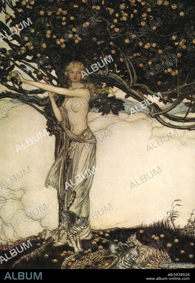 'Freia, the Fair One', c1910. Illustration by Arthur Rackham for Richard Wagner's Das Rheingold.