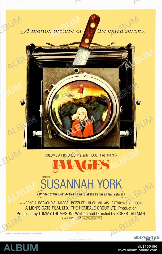 Affiche de IMAGES, 1972, réalisé par ROBERT ALTMAN. Copyright LIONS GATE/HEMDALE.