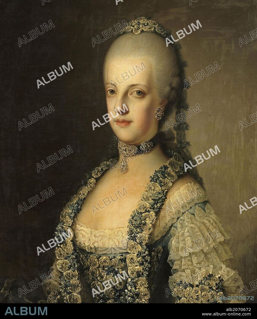 ANÓNIMO. Anónimo / 'María Carolina de Habsburgo-Lorena, reina de Nápoles', Siglo XVIII, Escuela Francesa, Óleo sobre Lienzo, 67 cm x 56 cm, P02386.