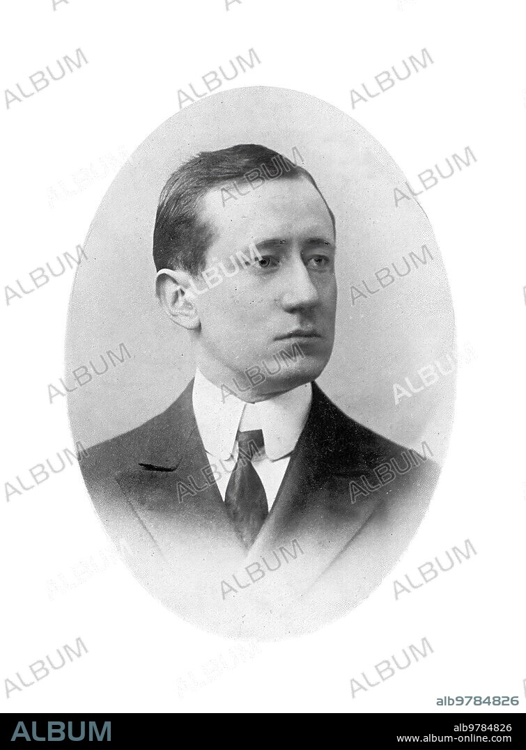 The inventor Guillermo Marconi in 1909. Photograph by Harlingue.