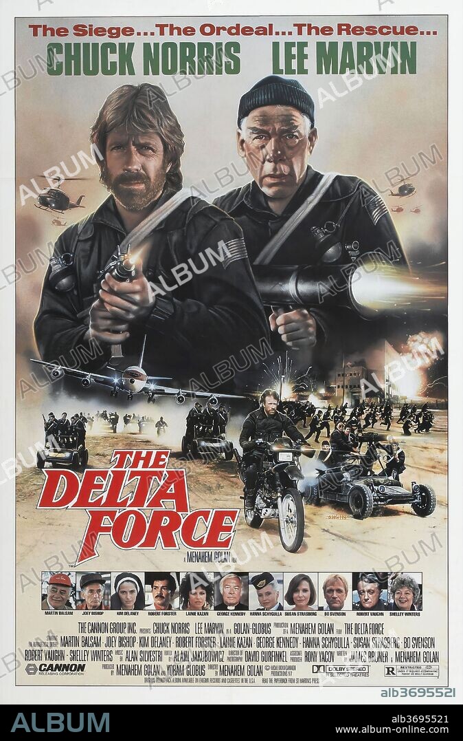 Poster of THE DELTA FORCE, 1986, directed by MENAHEM GOLAN. Copyright CANNON FILMS.