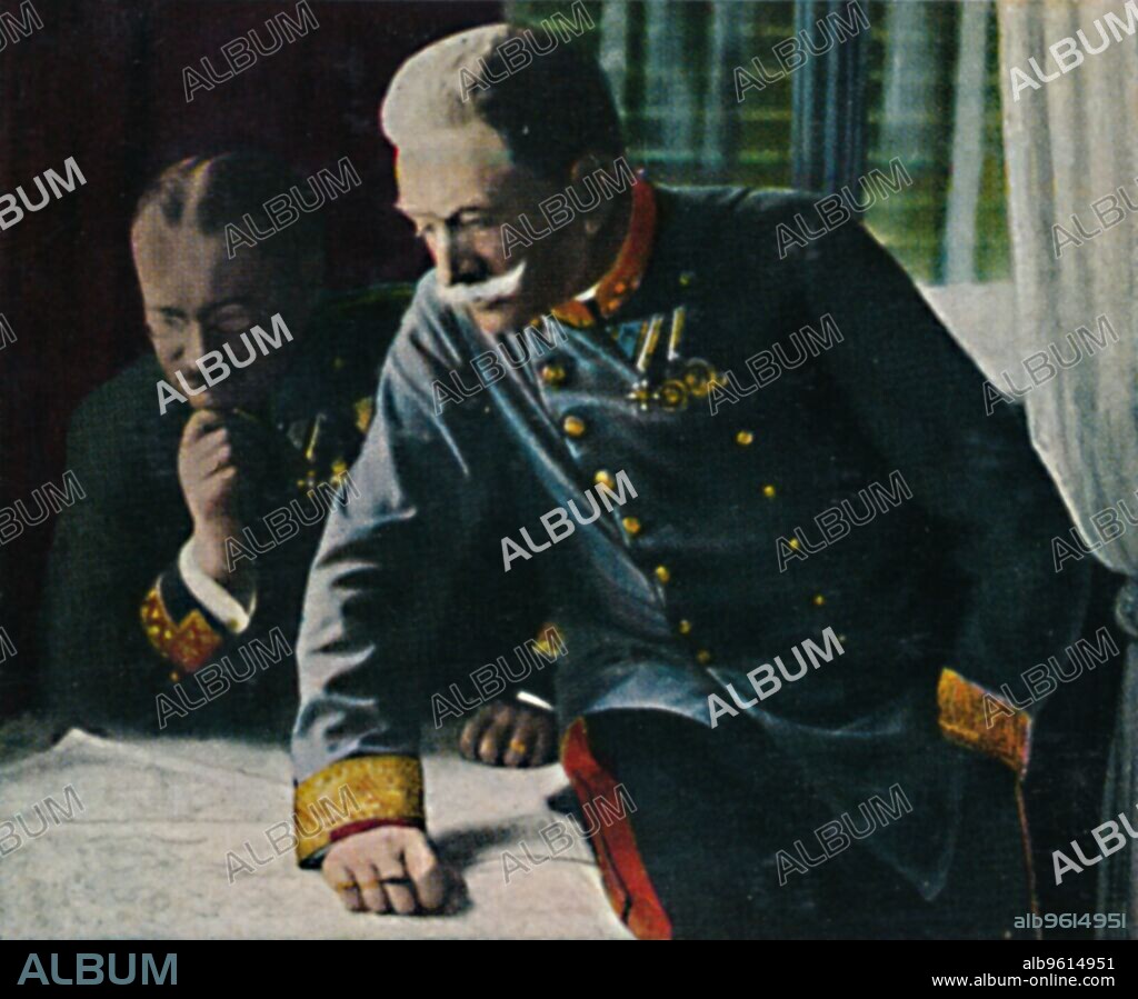 'Feldmarschall Conrad von Hotzen', 1934. Feldmarschall Franz Xaver Joseph Conrad Graf von Hötzendorf  (1852-1925), Austrian Field Marshal and Chief of the General Staff of the armed forces of the Austro-Hungarian Army and Navy 1906-1917. From "Die Großen der Weltgeschichte". [Eckstein-Halpaus, Dresden, 1934].