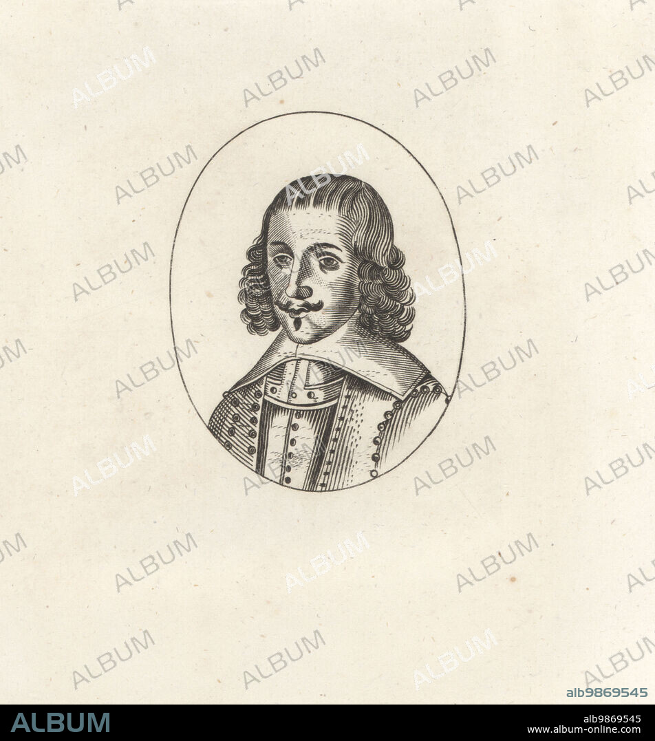 Oval portrait of Thomas Mytton, c.15971656, general in the Parliamentary army during the English Civil War. General Mitton. From a rare print. Copperplate engraving from Samuel Woodburns Gallery of Rare Portraits Consisting of Original Plates, George Jones, 102 St Martins Lane, London, 1816.