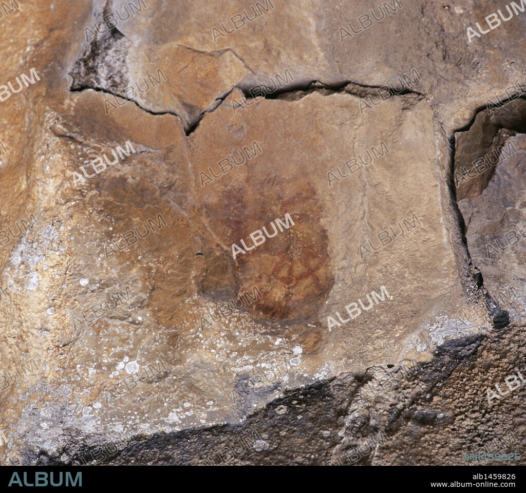 ARTE PREHISTORICO. ESPAÑA. Pinturas de la Edad del Bronce en el ABRIGO DEL DESFILADERO DE COVARRUBIA. Fresnedo. Asturias.