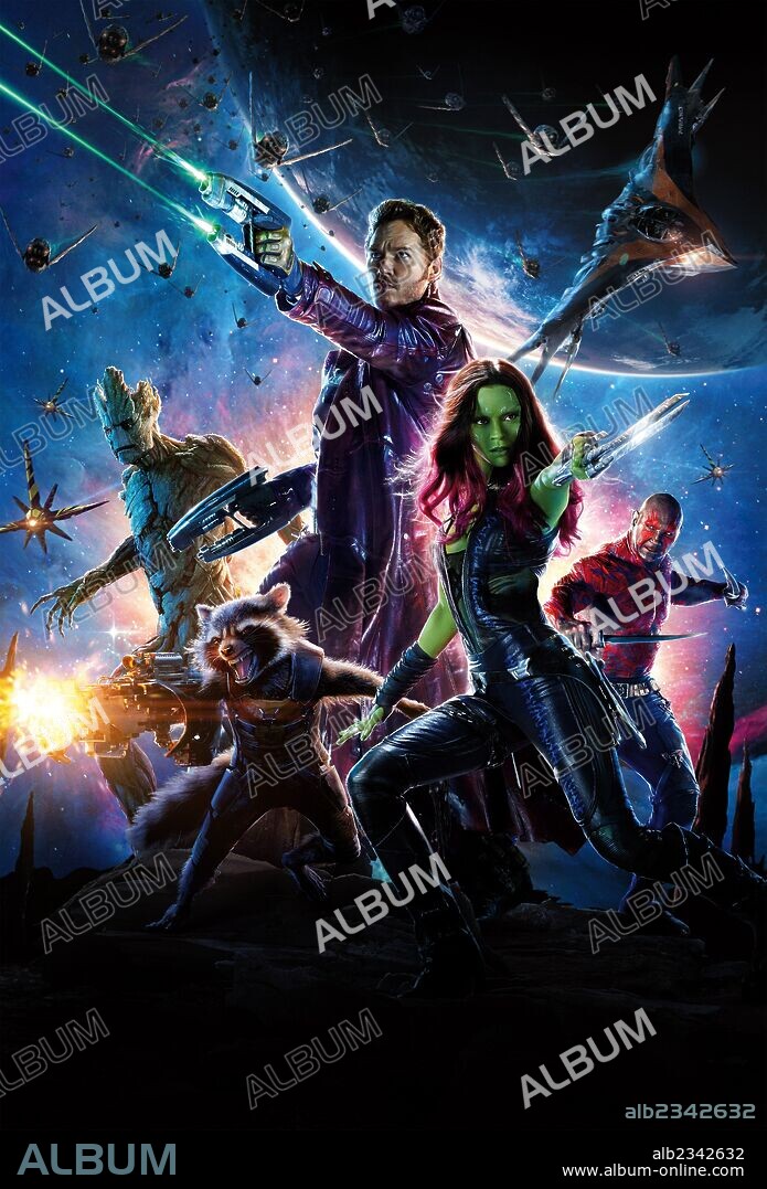 Poster de GUARDIANES DE LA GALAXIA (GUARDIANS OF THE GALAXY, 2014), dirigida por JAMES GUNN. Copyright MARVEL ENTERPRISES/MARVEL STUDIOS/VALHALLA MOTION PICTURES.