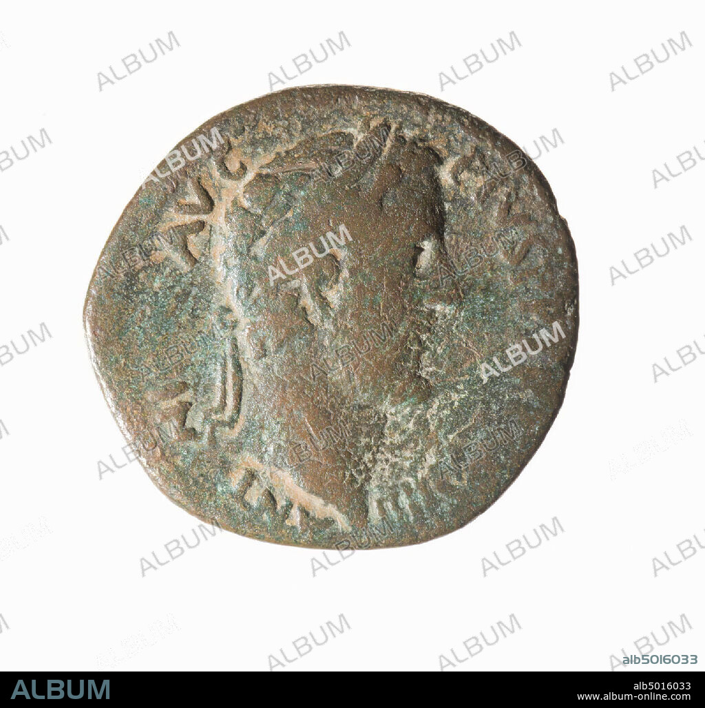 Obverse: Antoninus Pius, right, honored. Latin inscription: ANTONINVS AVG PIVS PP TRP COS IIII. Reverse: Tyche, standing, cornucopia in right hand above burning altar, left hand raised. Latin inscription: PORTO? COLONIAE ANTIOCH., Coin, of Antoninus Pius, metal, bronze, diam: 2.4 cm, wt. 7.74 grams, 145-161 AD, unknown.