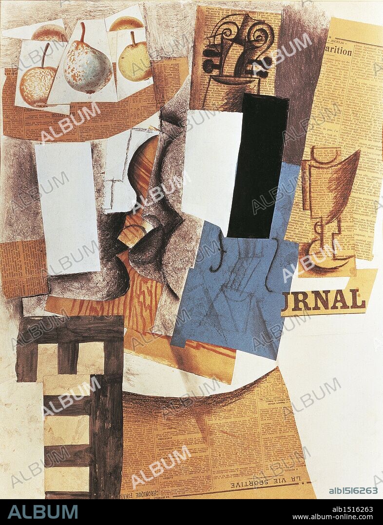 Pablo Picasso (1881-1973), Still Life with bowl and Fruit, 1912.