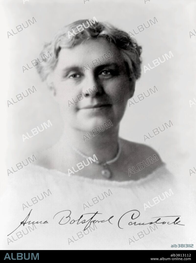 Anna Botsford Comstock (September 1, 1854 - August 24, 1930), was an American artist, educator, conservationist, and a leader of the nature study movement. She entered Cornell University where she was a member of Kappa Alpha Theta, but did not graduate. In 1878 she married John Henry Comstock, an entomologist on the Cornell faculty who got her interested in insect illustration. Though she he had no formal training in this illustration she developed a method whereby she would study an insect under a microscope then draw it. She reentered Cornell and received a degree in natural history in 1885. She made engravings for the more than 600 plates Manual for the Study of Insects (1895), Insect Life (1897), and How to Know the Butterflies (1904), the first written by her husband and the latter two co-authored by them. Her engravings were also featured in exhibits and won several prizes. She is most famous for being one of the first to bring her students and other teachers outdoors to study nature. In 1922, Comstock retired from Cornell as professor emerita but continued to teach in the summer session. In 1923, she and Martha Van Rensselaer were nominated by the National League of Women Voters as being among the twelve greatest women in the country. She died in 1930 at the age of 75. In 1988, she was inducted into the National Wildlife Federation Conservation Hall of Fame.