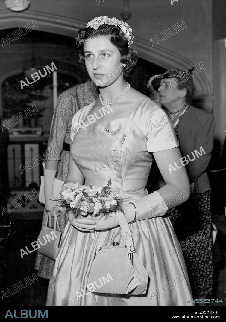 Royal Patroness -- A charming close-up of H.R.H. Princess Alexandra of Kent, shortly after her arrival at the Royal Soldiers Daughters School, Hampstead this afternoon.H.R.H. Princess Alexandra of Kent today paid a visit to the Royal Soldiers Daughters School at Hampstead on the occasion of the Annual Day and Prize Giving of the school which is this year celebrating it's centenary. The Princess who is Patron of the school, presented the prizes.Princess Alexandra, of Kent, attending a recent school function at Hampstead, London. As Patron of the school, the Princess presented annual prizes. July 21, 1955. (Photo by Fox Photos).
