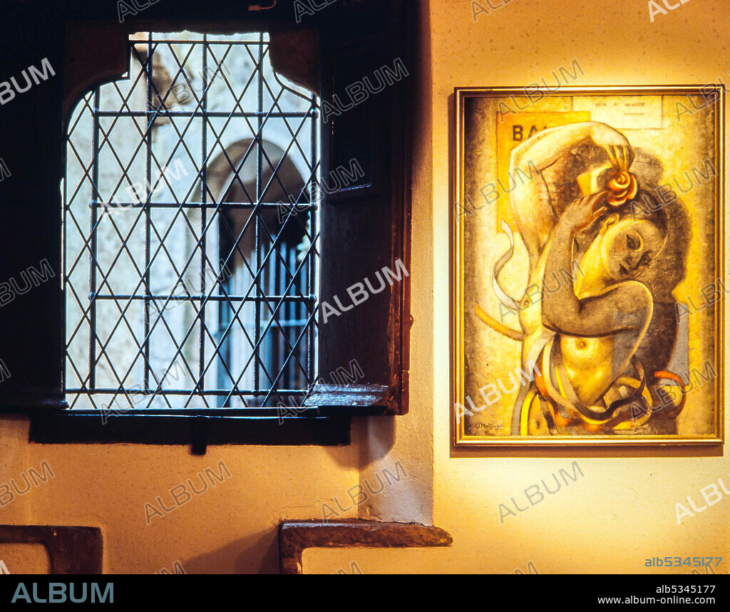 Sala del Museu Municipal de Tossa de Mar. Fotografía del año 1980.