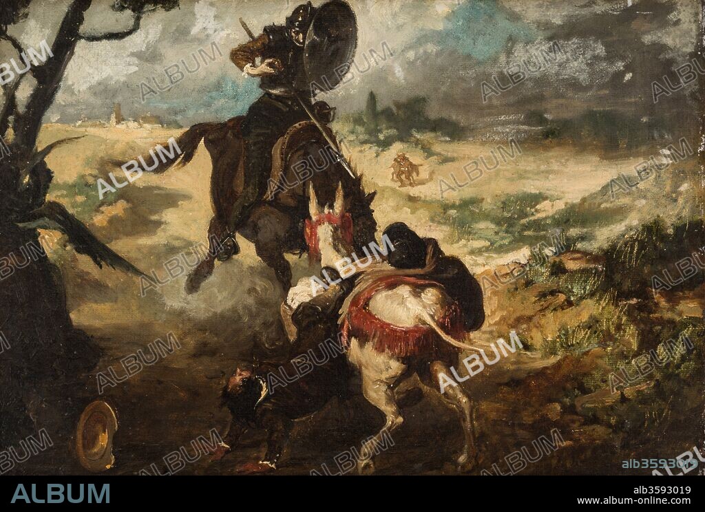 JOSÉ JIMÉNEZ ARANDA. Scene from Don Quijote de la Mancha by M. de Cervantes.