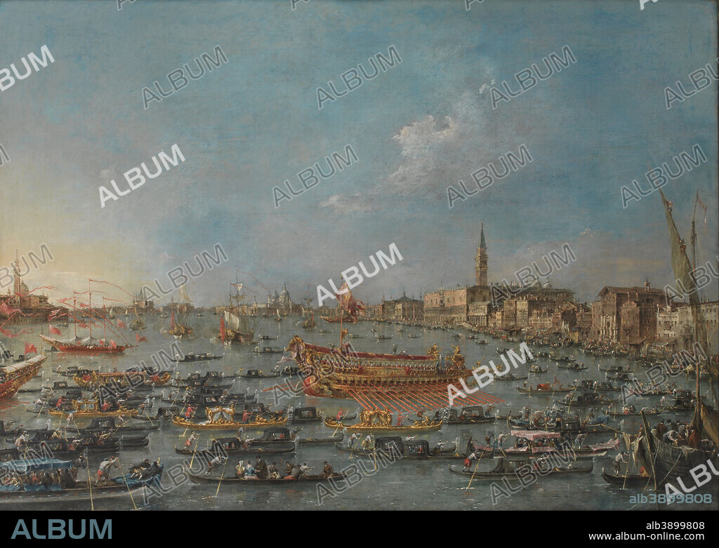 FRANCESCO GUARDI. The Bucintoro Festival of Venice. Date/Period: From 1727 until 1793. Painting. Oil on canvas. Height: 980 mm (38.58 in); Width: 1,380 mm (54.33 in).