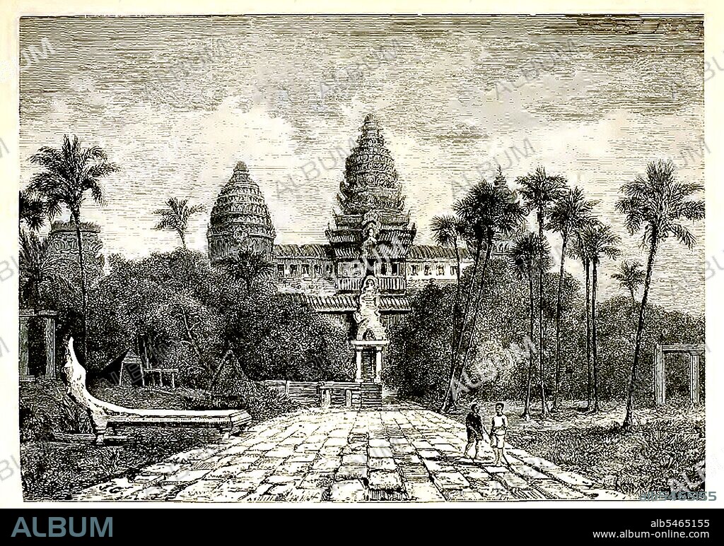 Angkor Wat was built for King Suryavarman II (ruled 1113-50) in the early 12th century as his state temple and capital city. As the best-preserved temple at the Angkor site, it is the only one to have remained a significant religious centre since its foundation – first Hindu, dedicated to the god Vishnu, then Buddhist. It is the world's largest religious building. The temple is at the top of the high classical style of Khmer architecture. It has become a symbol of Cambodia, appearing on its national flag, and it is the country's prime attraction for visitors. Angkor Wat combines two basic plans of Khmer temple architecture: the temple mountain and the later galleried temple, based on early South Indian Hindu architecture. It is designed to represent Mount Meru, home of the devas in Hindu mythology: within a moat and an outer wall 3. 6 kilometres (2. 2 mi) long are three rectangular galleries, each raised above the next. At the centre of the temple stands a quincunx of towers.