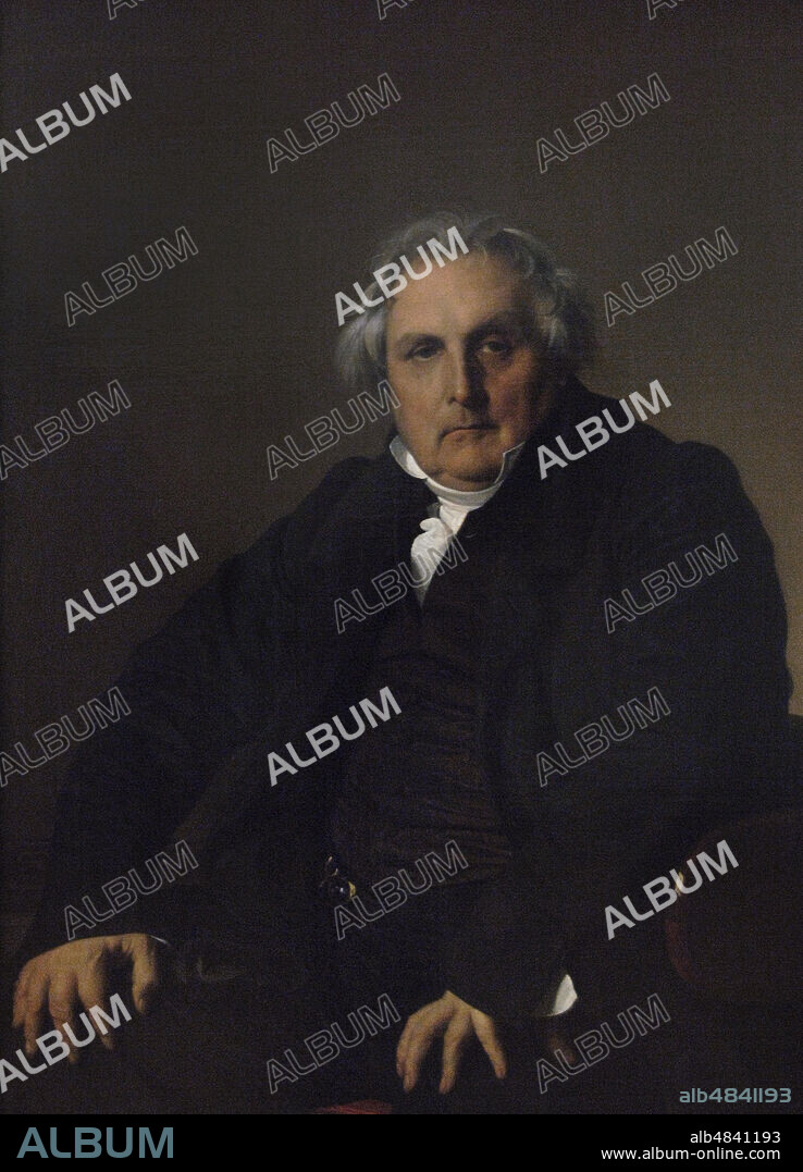 Louis-Francois Bertin (1766-1841). French writer and journalist. Portrait by Jean-Auguste-Dominique Ingres (1780-1867), 1832. Louvre Museum. Paris. France.