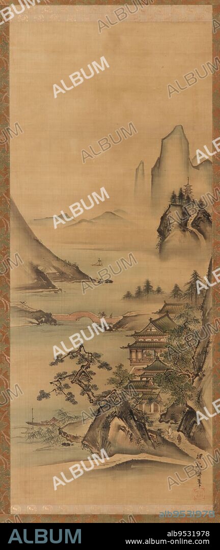 KANO TAN'YU. Chinese landscape: summer. Date: 18th century. Origin: Japan. Period: Edo period. Ink and tint on silk.