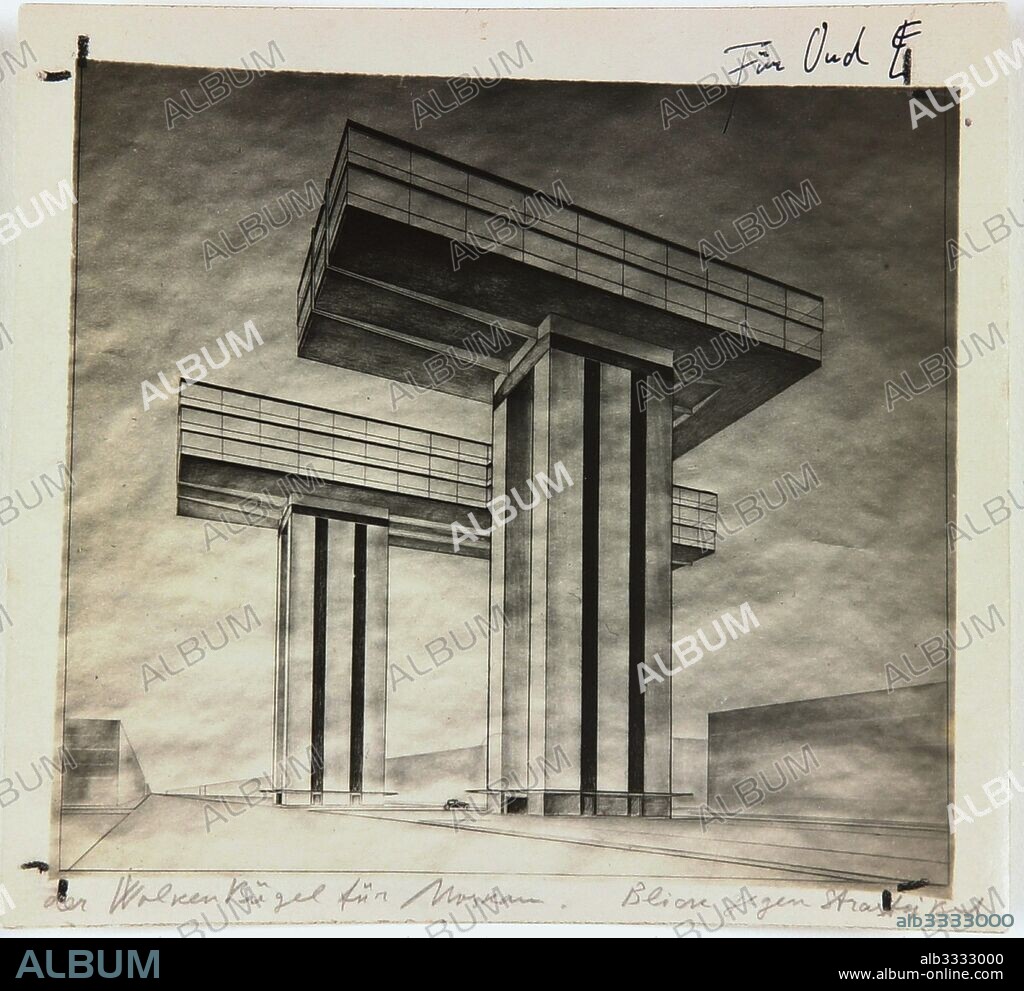 EL LISSITZKY. Skyscraper (Wolkenbügel) on Strastnoy Boulevard in Moscow.