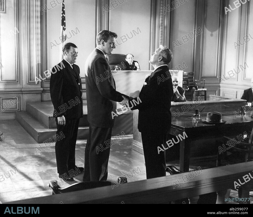 JAMES ARNESS and SPENCER TRACY in THE PEOPLE AGAINST O'HARA, 1951, directed by JOHN STURGES. Copyright M.G.M.