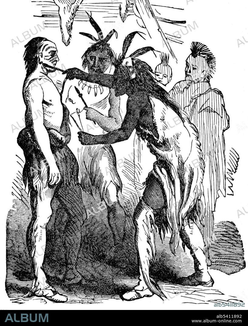 Daniel Boone and his men were taken as prisoners to Blackfish's town of Chillicothe. Per Shawnee custom, some of the prisoners were taken into the tribe to replace fallen warriors. The remainder were taken to Detroit, where Indians received a bounty from Governor Hamilton for each prisoner or scalp taken. Boone was adopted into a Shawnee family at Chillicothe, perhaps into the family of Chief Blackfish himself. He was given the name Sheltowee, meaning "Big Turtle". Like most of the other adoptees, Boone was watched closely, but he eventually escaped. Story of the Wild West by Buffalo Bill, 1888 (cropped and cleaned).