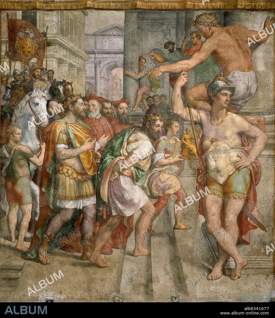 GIROLAMO SICIOLANTE DA SERMONETA. The Donation of Pepin the Short to Pope Stephen II.