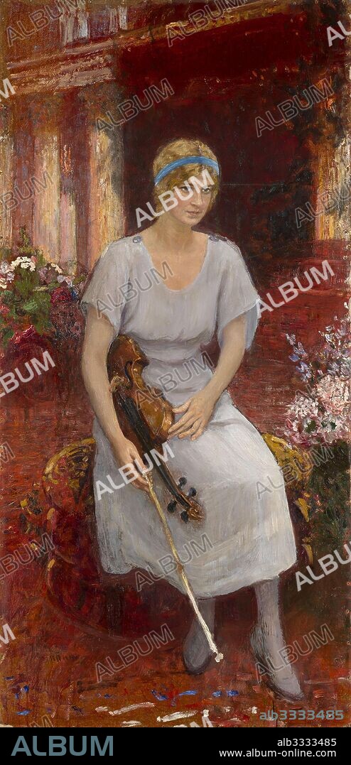 ILJA JEFIMOWITSCH REPIN. Portrait of the Violinist Cecilia Hansen (1897-1989).
