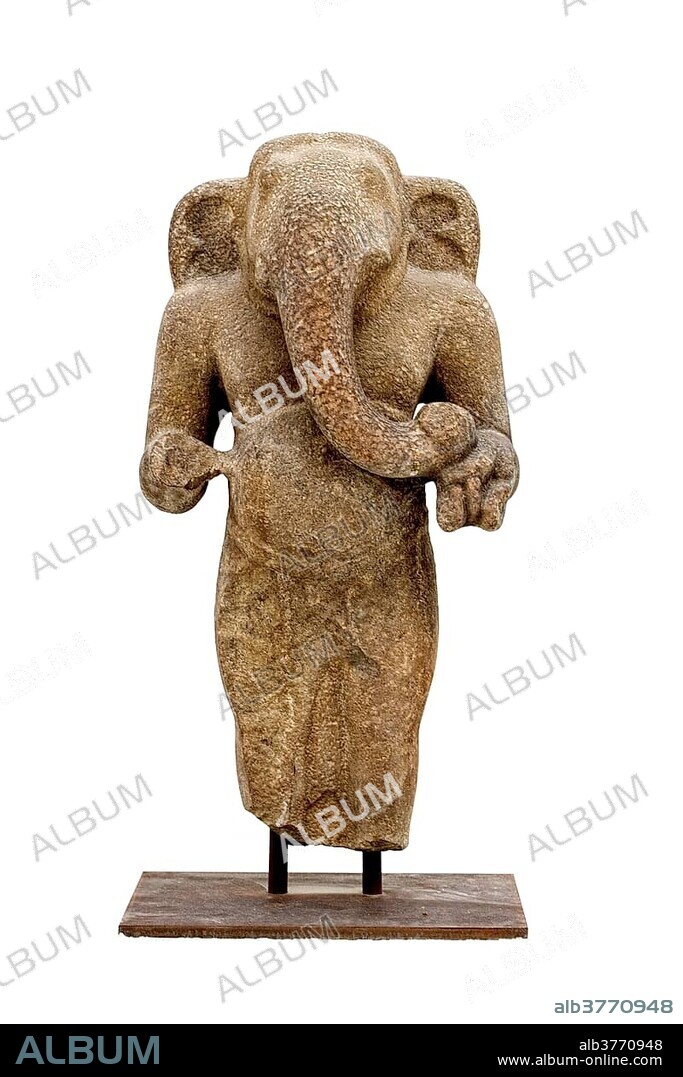 Ganesha, elephant god in Hinduism and Buddhism, Museum Island Hombroich musem, Neuss, Lower Rhine, North Rhine-Westphalia, Germany, Europe.