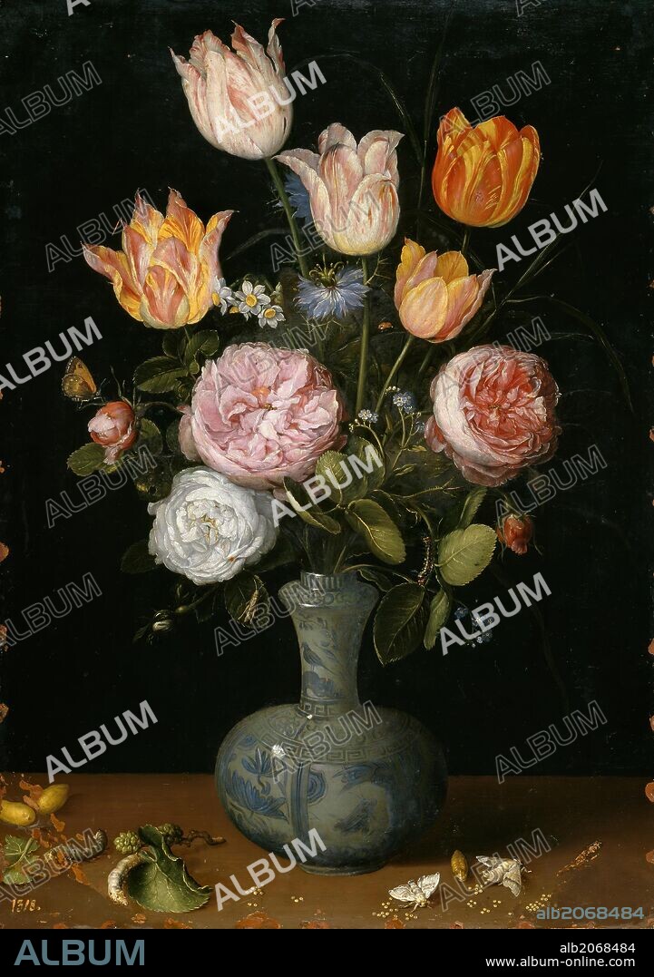 JAN BRUEGHEL THE ELDER. Jan Brueghel 'el Viejo' / 'Vase of Flowers', 17th century, Flemish School, Oil on copper, 48 cm x 35 cm, P01421.