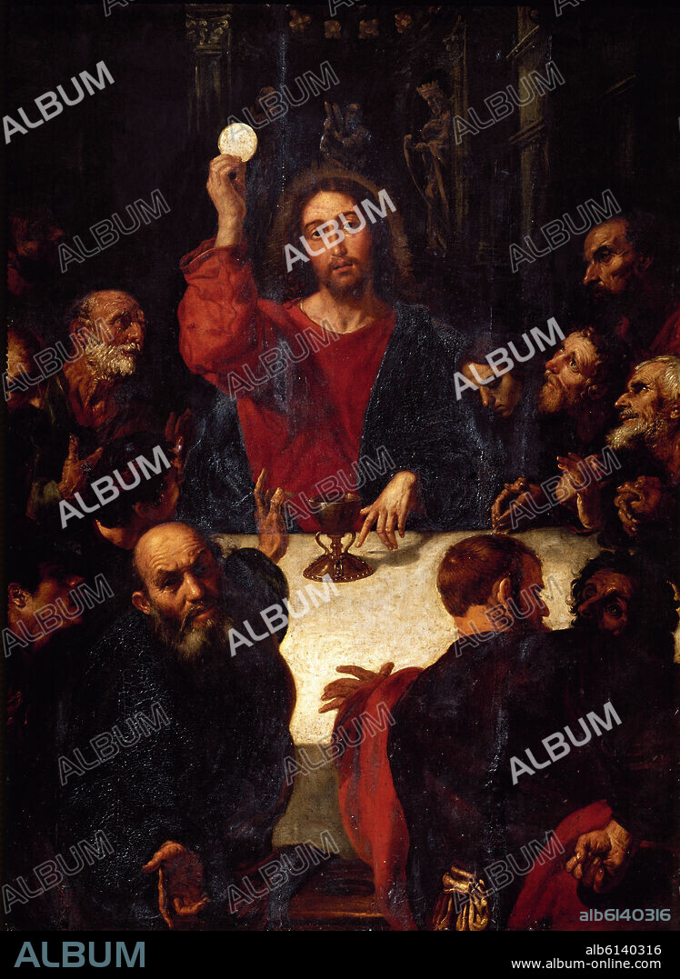 FRANCISCO RIBALTA. SANTA CENA-S XVII-BARROCO ESPAÑOL-ESCUELA VALENCIANA.