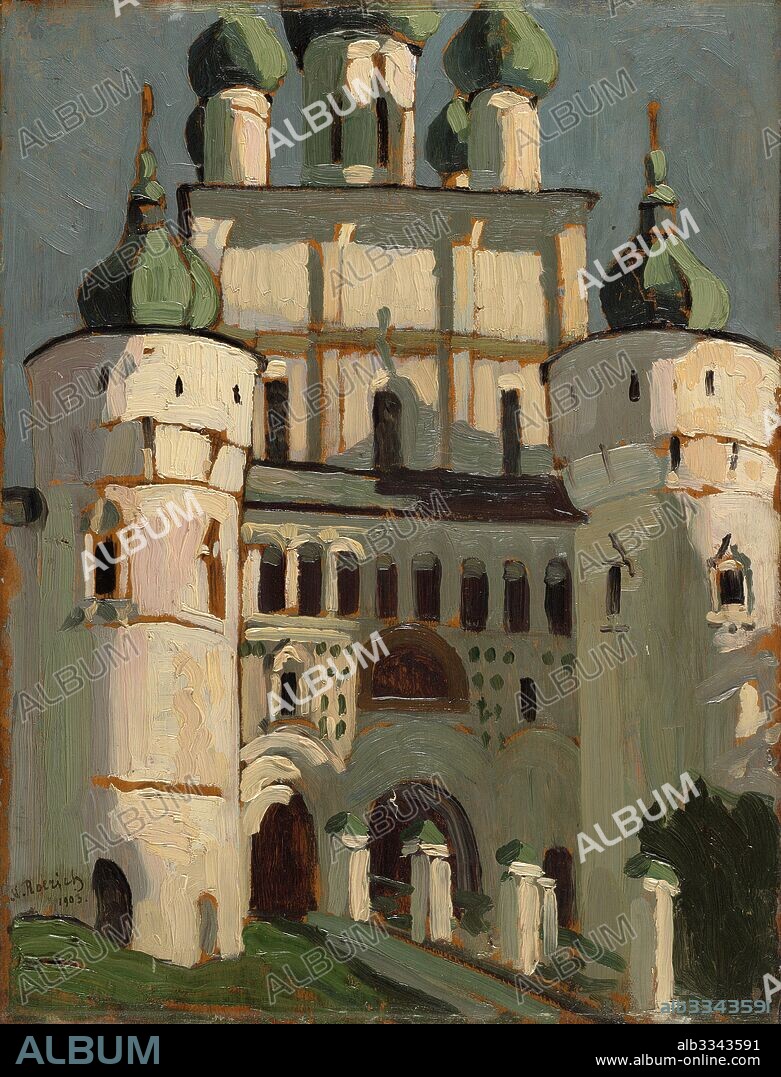 NICHOLAS ROERICH. Rostov the Great. Entrance into the Rostov Kremlin.