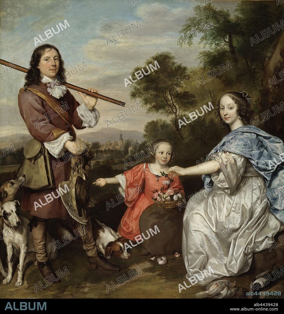 Johannes Mytens, Matthijs Pompe van Slingelandt, Family Portrait English, Matthijs Pompe van Slingelandt and Family, Matthijs Pompe van Slingelandt with family, painting, 1655, oil on canvas, Height, 112 cm (44 inches), Width, 105.5 cm (41.5 inches, Signed, Joa ..., cropped.