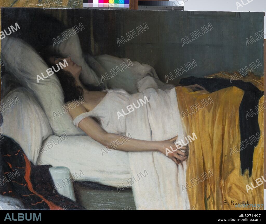 SANTIAGO RUSIÑOL. La morfina,1894. Óleo sobre lienzo. 115 cm × 87,36 cm. Museo Cau Ferrat, Sitges, Barcelona.