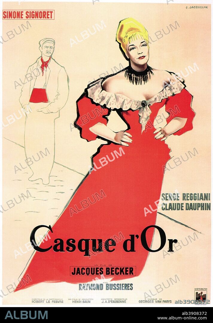 Poster de PARÍS, BAJOS FONDOS, 1952 (CASQUE D'OR), dirigida por JACQUES BECKER. Copyright SPEVA FILMS/PARIS FILM.