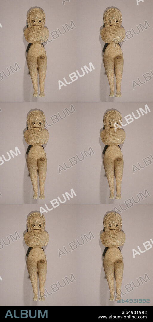 Seated Mother Goddess, Pakistan (Baluchistan), Indus Civilization, Mehrgarh style, Date ca. 30002500 B.C., Pakistan (Baluchistan), Terracotta, H. 5 1/4 in. (13.3 cm); W. 1 5/8 in. (4.1 cm), Sculpture.