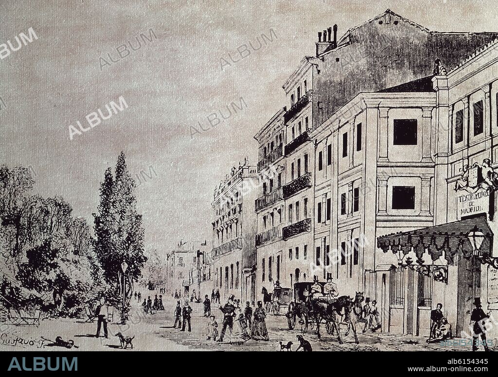 JARDINES DE RECOLETOS, MADRID 1870.